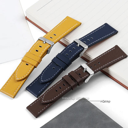 Genuine Calfskin Leather Watchbands Quick Release Watch Band 20mm 22mm for Smartwatch Strap Men Women Watches Accessories Belt