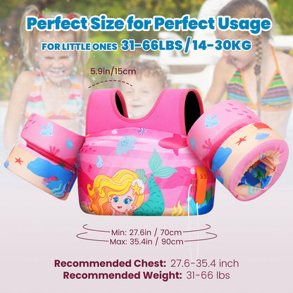 Kids Life Vest Children's Swimming Arm Float Whistle Child Lifejacket Swimsuit Foam Safety Swimming Pool Accessories for kayak