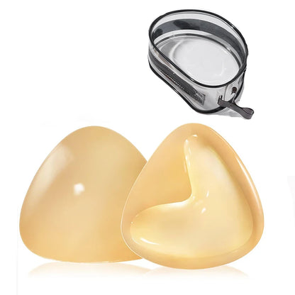 Double-Sided Sticky Bra Pads Women Summer Ultra Instant Push Up Bra Pads Reusable Padded Inserts Strapless Lift For Swimsuit