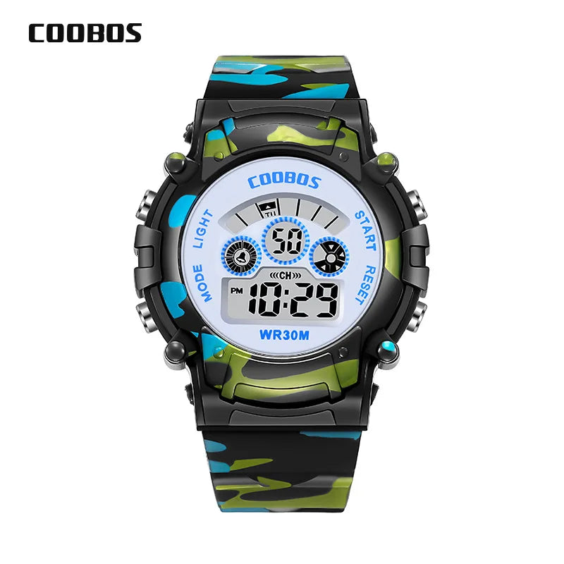Kids Electronic Watches Color Luminous Dial Life Waterproof Multi Function Luminous Aalarm Clocks Watch For Boys And Girls