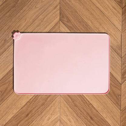 Pet Feeding Mat - Silicone Dog  Waterproof Non-Slip Spill Proof Pet Placemat Practical Home Solution for Dogs and  Cats