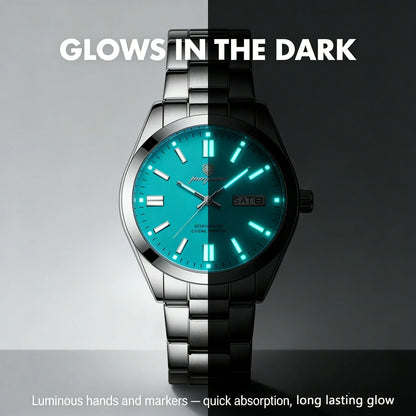 PAAZOMU Man Fashion Wristwatch Business Stainless Steel Band Quartz Men Watch Waterproof Luminous Date Square Men's Watches