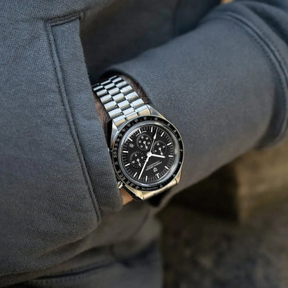 PAGANI DESIGN 2026 New Moon Watch Retro Quartz Watches For Men Stainless steel Luminous waterproof Luxury Sport Chronograph Man