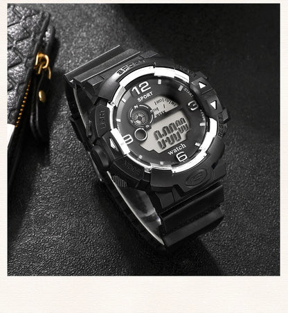 Cool Luminous Men Sport Watch High End Silicone Strap Military Wrist Watch Led Calendar Waterproof Digital Watches