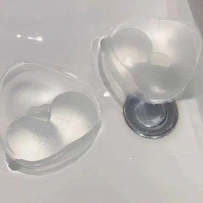 2pcs New Chest Sticky Bra for Bikini Thicken Sponge Bra Pads Breast Push Up Silicone Removeable Inserts Swimsuit Invisible Bra