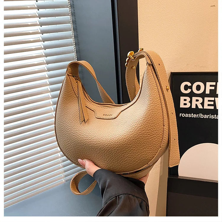 Women Underarm Bag Fashion Hobos Half Moon Saddle Shoulder Bags Luxury Pu Leather Crossbody Bag Phone Purses 2024 Commuting Bags