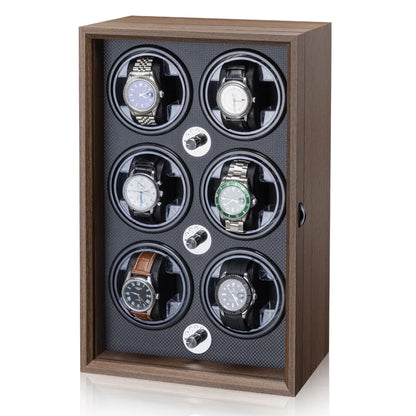 Luxury 1 Slot Automatic Watch Winder Walnut Wood Silent Motor Watch Storage Box Gift for Men Watch Winder for Automatic Watches