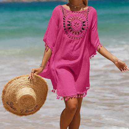 CROCHET BIKINI-Women's Sexy Swimsuit Cover Up Dress Summer Bathing Suit Beachwear Shirt Cover-ups for Women
