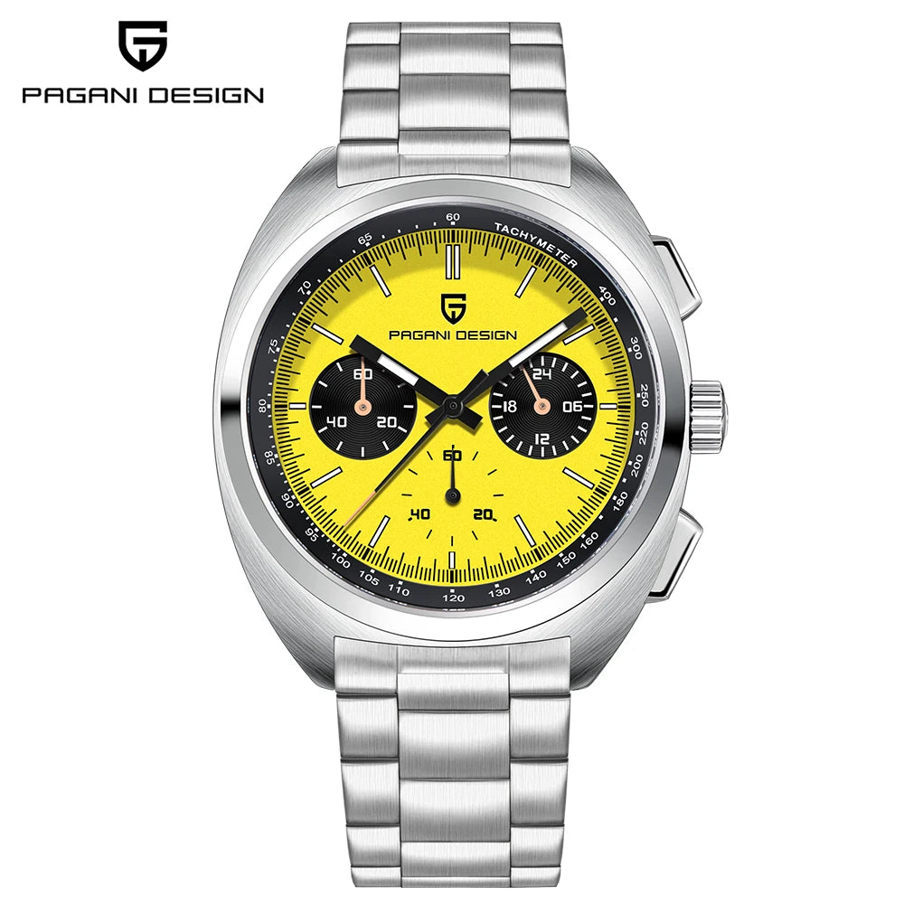 PAGANI DESIGN Men's Watches Luxury Quartz Wrist Watch For Men AR Sapphire Speed Chronograph Retro Dial Clock Reloj Hombre 2026