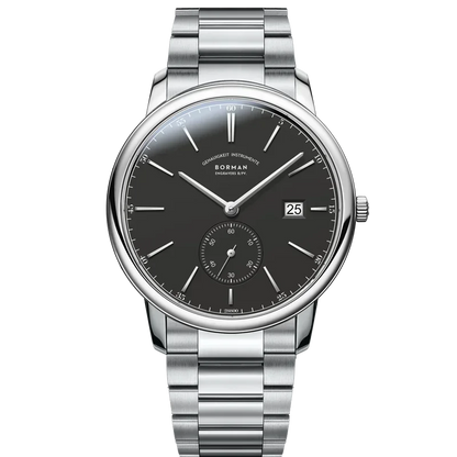 BORMAN Luxury Mens Automatic Mechanical Watch Rose Gold Case Sub Dial Sport Watches Genuine Leather High Quality Gentleman Clock