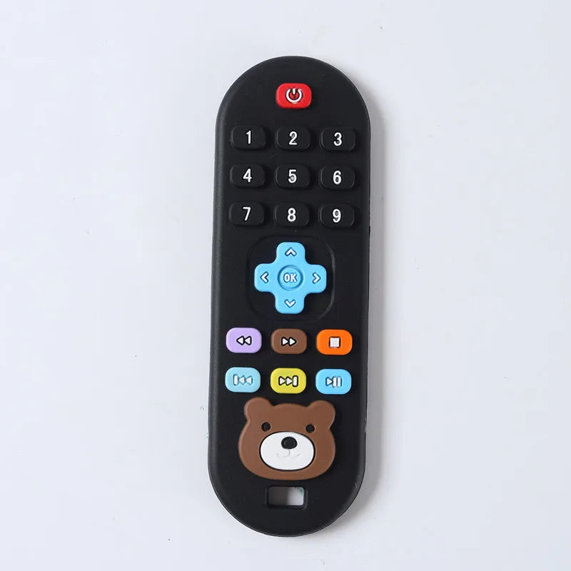 Children's Silicone Remote Control Teether Baby Oral Appetite Period Soothing Remote Control Teething Bite Gum Anti-Eating Toys