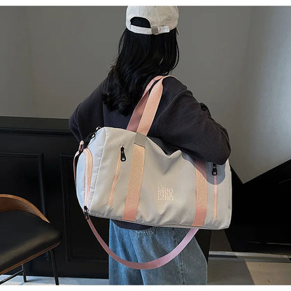 Fashion Travel Bags For Women Large Capacity Men's Sports bag Waterproof Weekend Sac Voyage Female Messenger Bag Dry And Wet