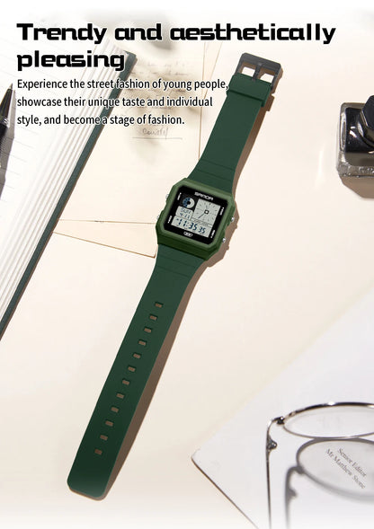 SANDA 2216 Fashion Electronic Watch Multifunction Alarm Calendar Waterproof Sports Student Digital Watches