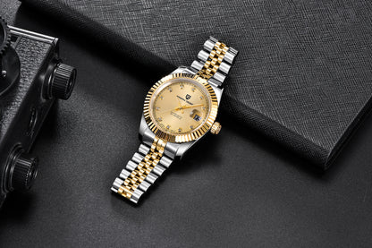 PAGANI DESIGN Watches Luxury Diamond Dial Mechanical Watch For Men Top NH35 Movt Sapphire Glass Stainless Steel Waterproof Watch