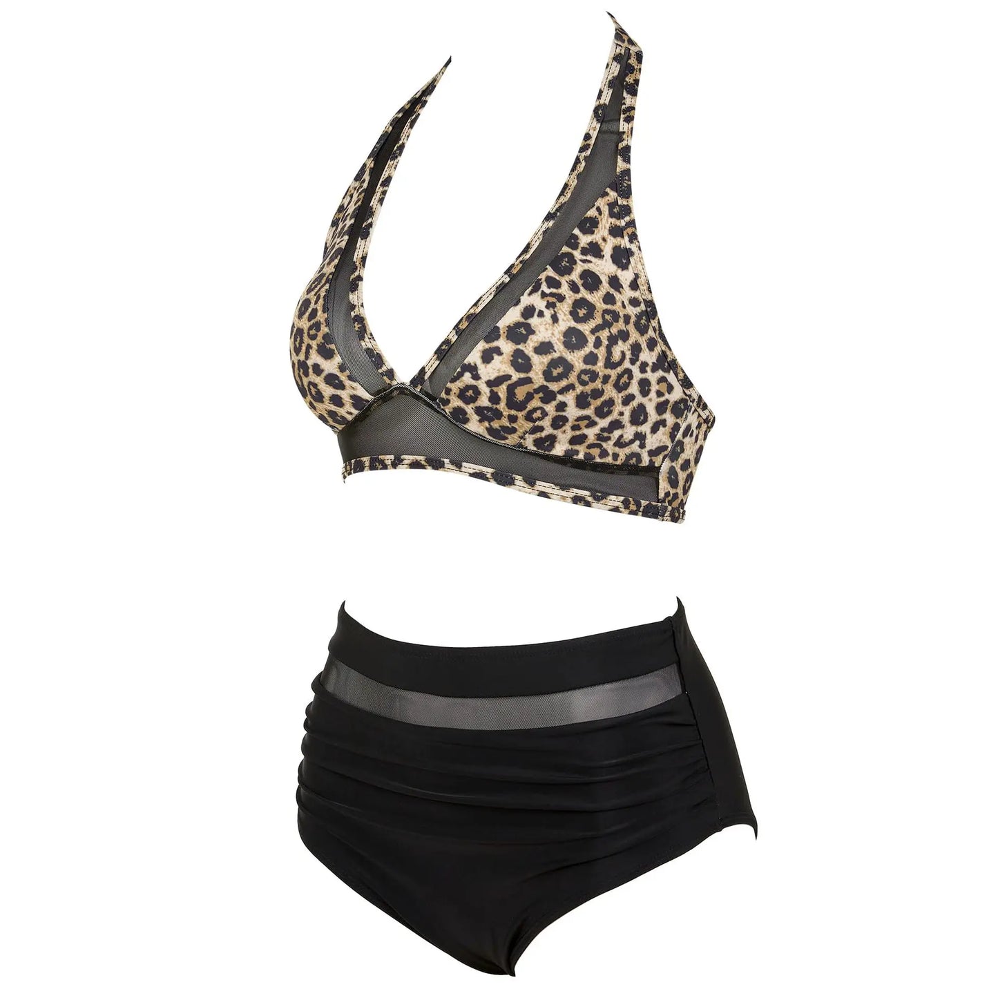 High Waist Bikini Set Sexy Push Up Swimsuit Women Black Beachwear Tummy Control Swimwear Adjustable Bathing Suit Bikinis 2024