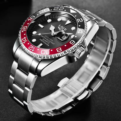 LIGE Top Brand Fashion Mens Watch Business Luxury Quartz Wristwatches Luminous Waterproof Sports Watches Mens Gifts Reloj Hombre