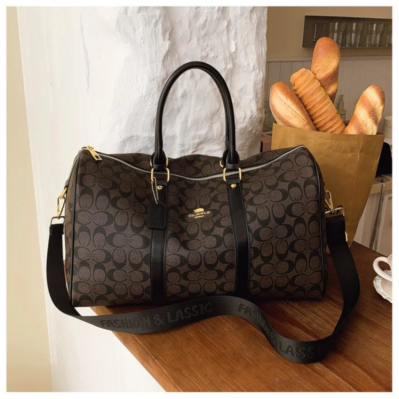 Women's Classic Boston Handbag Large Capacity Elegant Travel Duffle Bags for Women Weekend Luggage Travel Shoulder Bag