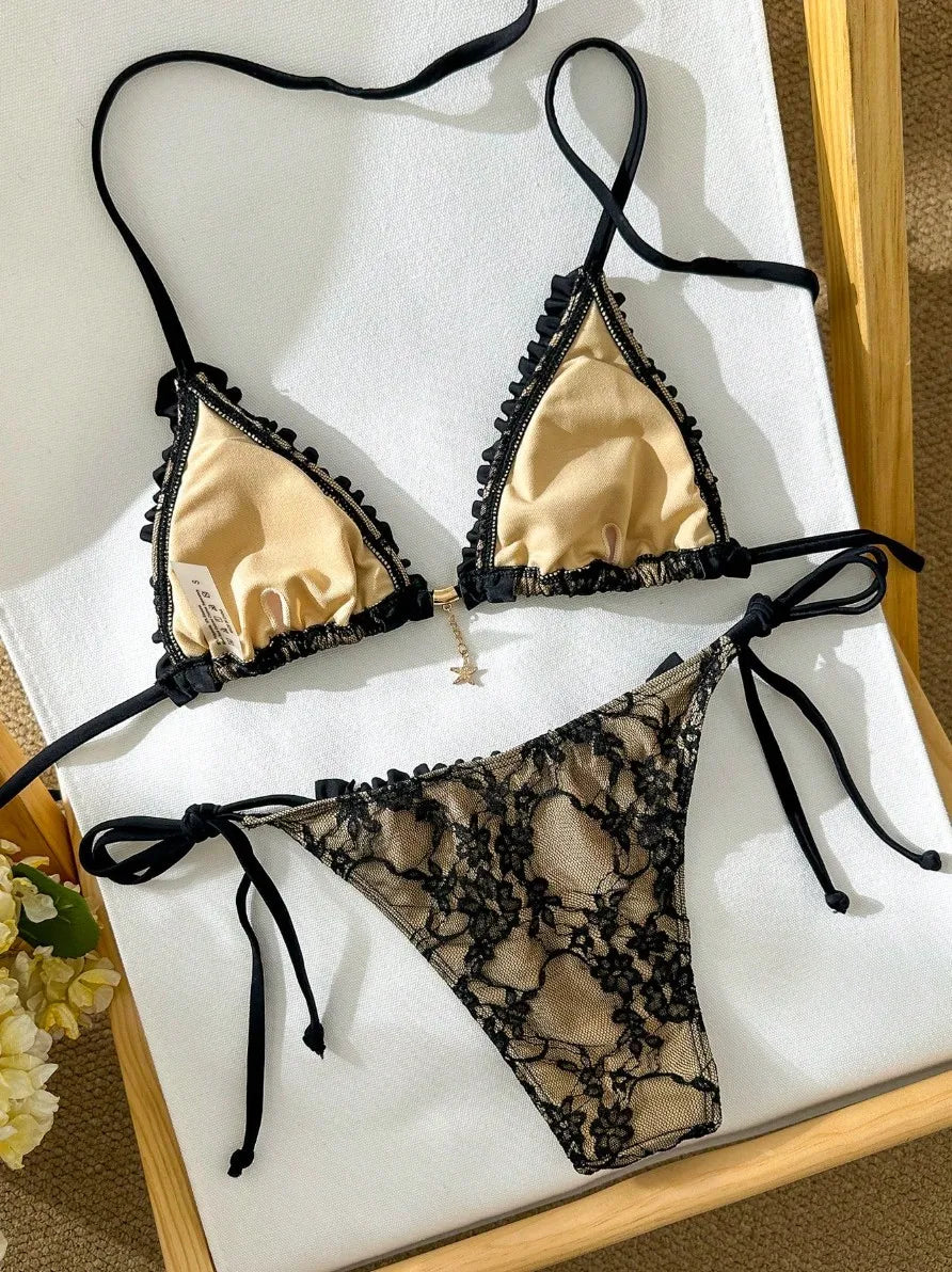 Lace Sexy Bikinis 2026 Women Swimwear Female Swimsuit For Swimming Wear Bathing Suits Brazilian Bikini Set Beachwear Pool Bather