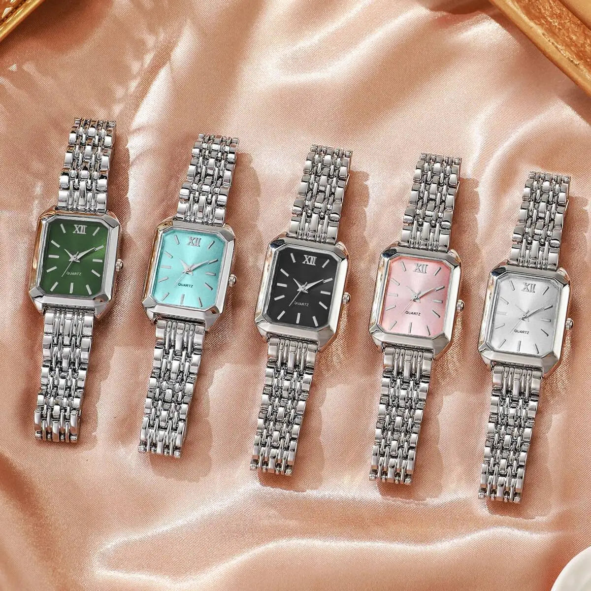 Elegant Rectangle Women Watches Fashion Analog Quartz Wristwatches Reloj Mujer Girls Clock Gift（Without Box）