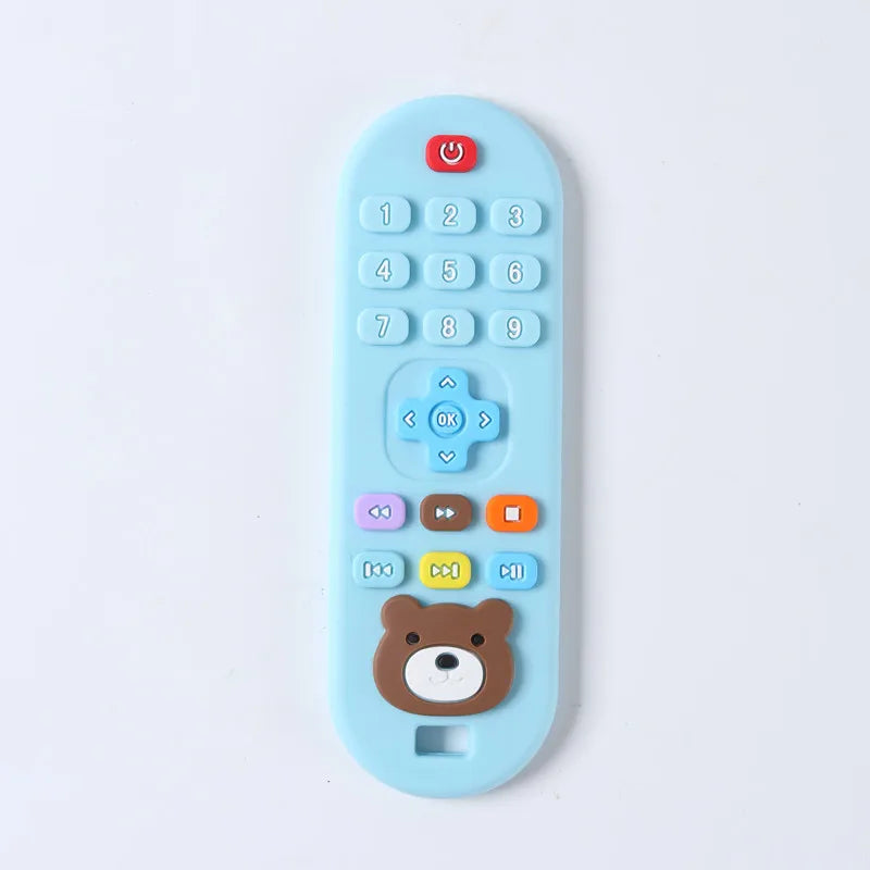 Children's Silicone Remote Control Teether Baby Oral Appetite Period Soothing Remote Control Teething Bite Gum Anti-Eating Toys
