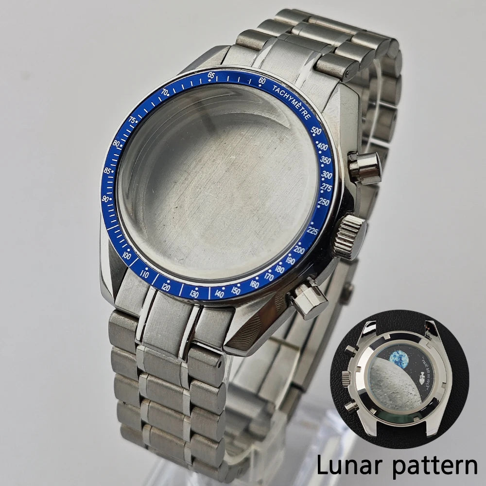 39.7mm Case Watches Metal Case Fits VK63 Movement Accessories Sapphire Glass Equipped With Bezel And Strap VK63 Dial