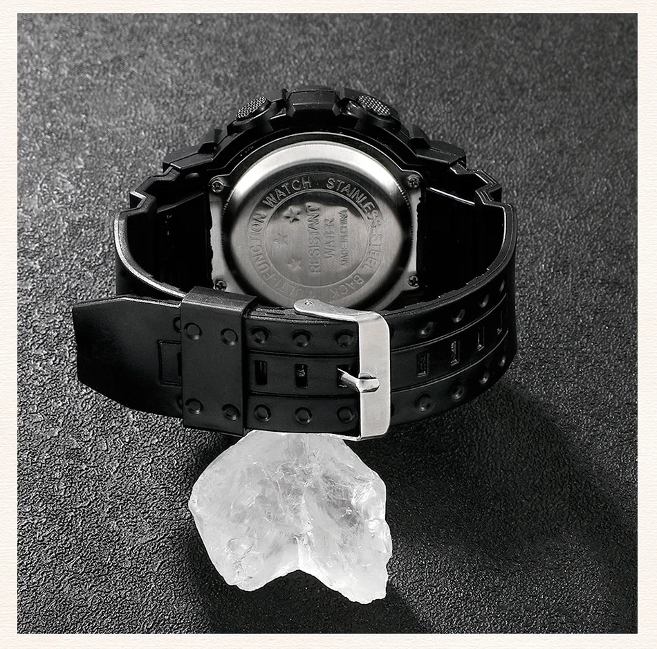 Cool Luminous Men Sport Watch High End Silicone Strap Military Wrist Watch Led Calendar Waterproof Digital Watches