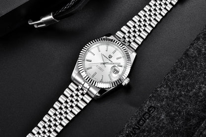 PAGANI DESIGN Watches Luxury Diamond Dial Mechanical Watch For Men Top NH35 Movt Sapphire Glass Stainless Steel Waterproof Watch