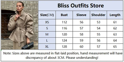 Solid Lapel Lace Up Trench Coat Women Fashion Full Sleeve Waist Cinching Short Windbreak New Autumn Office Commute Outwear 2026