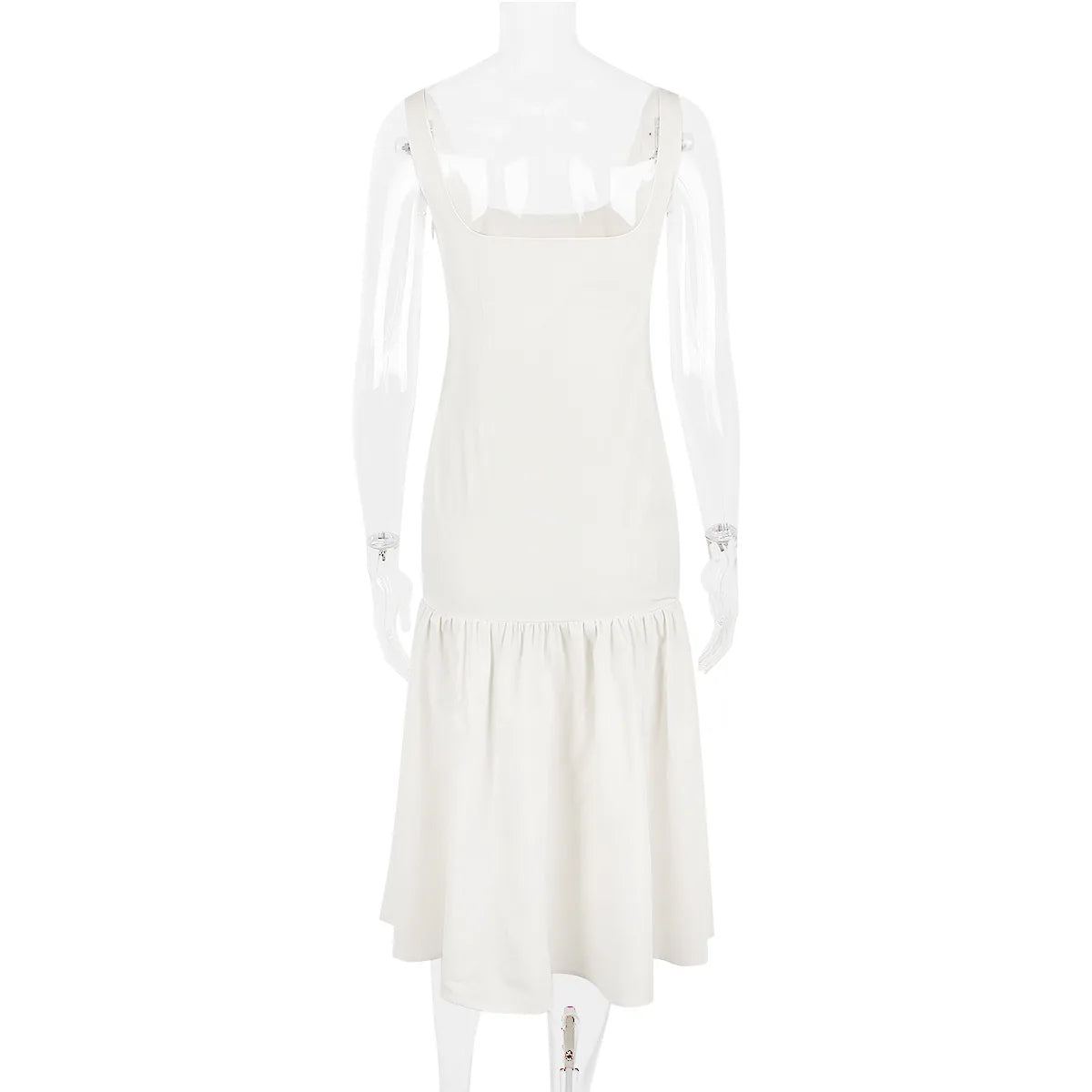 Ashgaily White Dress Women Halter Cotton Long Dress Lace Elegant Party Outfits Ladies Sexy Club Clothes