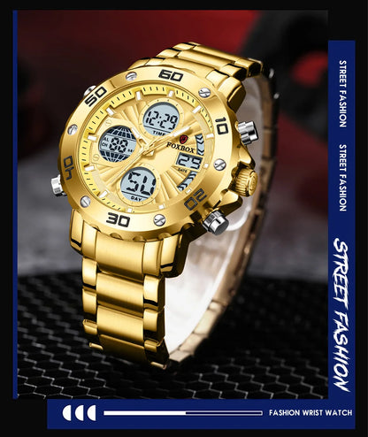 LIGE Watches For Men Luxury Brand Sport Quartz Wristwatch Waterproof Military Digital Clock Steel Men Watch Relogio Masculino
