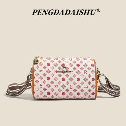 Women's Bag New Alphabet Print Shoulder Bag Fashion Retro Pillow Bag High-End Crossbody Bag Trendy