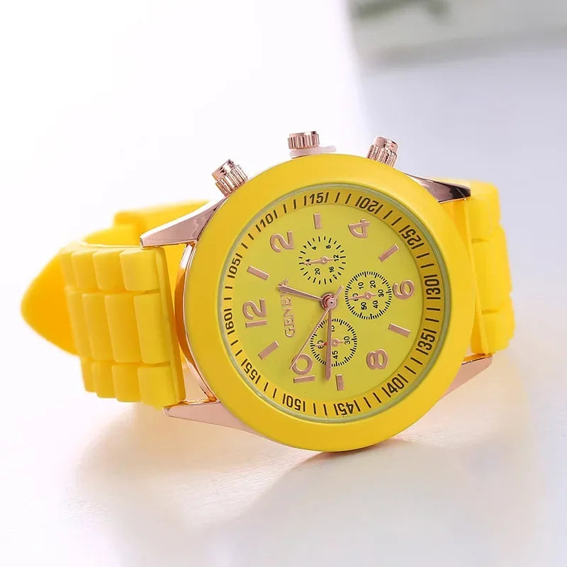 Fashion Women's Watches Casual Silicone Band Analog Quartz Watch （Without Box）