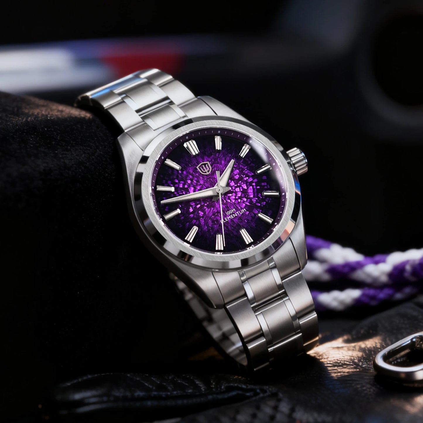 Watchdives 38mm Men Quartz Watch VH31 Sweep Seconds Movement ice Crystal Titanium Waterproof Watches WD0003B WD0003C WD0003D