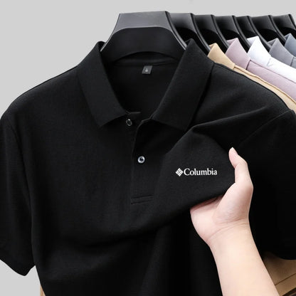 100% pure cotton summer new men's short sleeved polo shirt comfortable and breathablehigh-end brand designer embroidered T-shirt