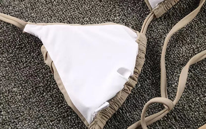 Sexy Micro Bikinis 2025 Women Halter Brazilian Bikini Set Female Pleated Swimsuit New Triangle Swimwear Beach Wear Bathing Suit