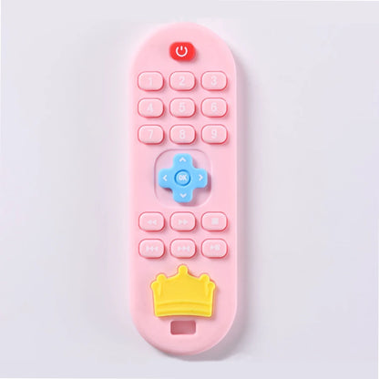 Children's Silicone Remote Control Teether Baby Oral Appetite Period Soothing Remote Control Teething Bite Gum Anti-Eating Toys
