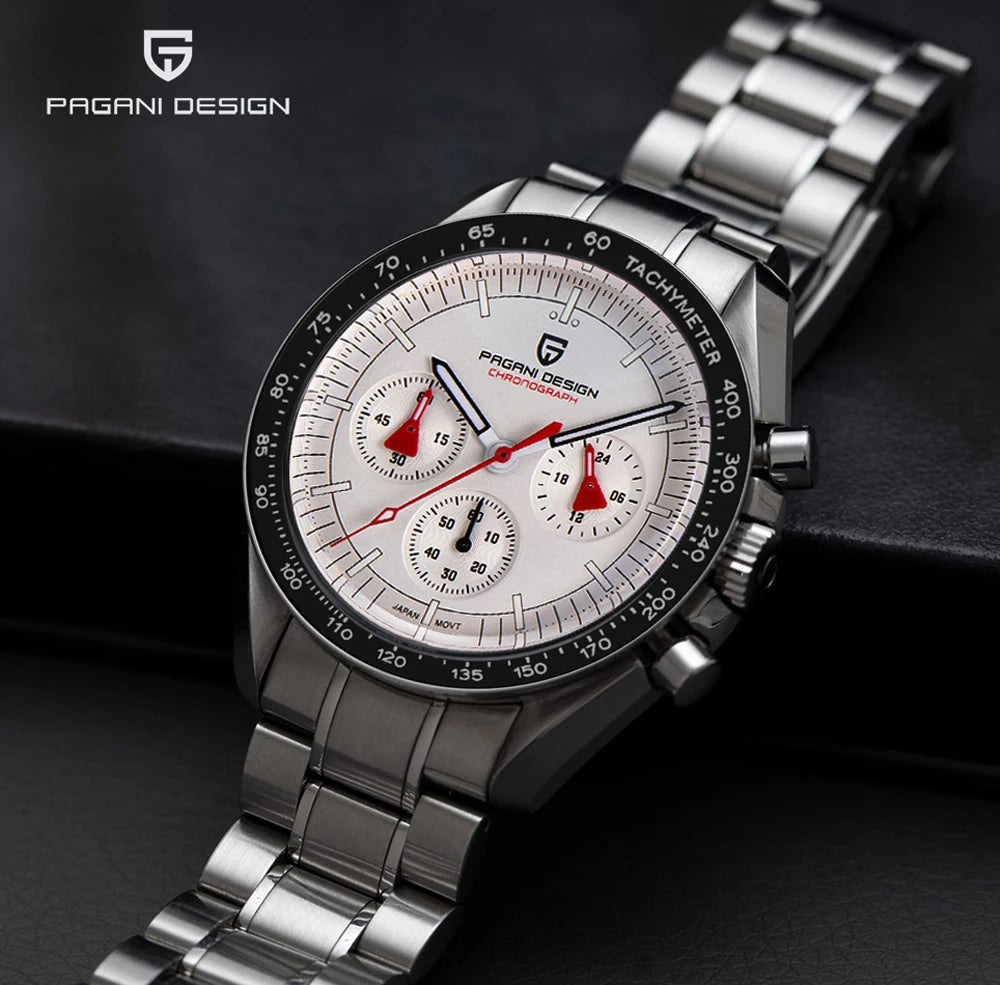 2026 New PAGANI DESIGN V5 Moon Men's Watches Top Luxury Quartz Watch For Men Chronograph Waterproof Sport Stainless Steel Clock