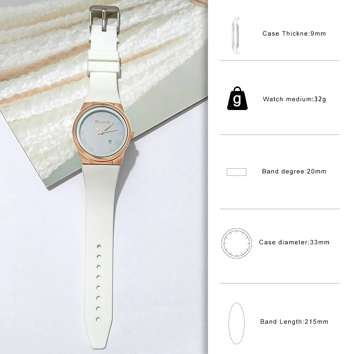 Simple Fashion Quartz Watch Silicone Strap Student Watches Minimalist Casual Women's Calendar Quartz Wristwatch Reloj Mujer