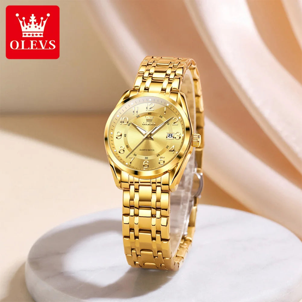 OLEVS 3666 Woman Watches Original Quartz Watch Waterproof Luminous Watches For Woman Gift Chronograph Date Reloj Mujer