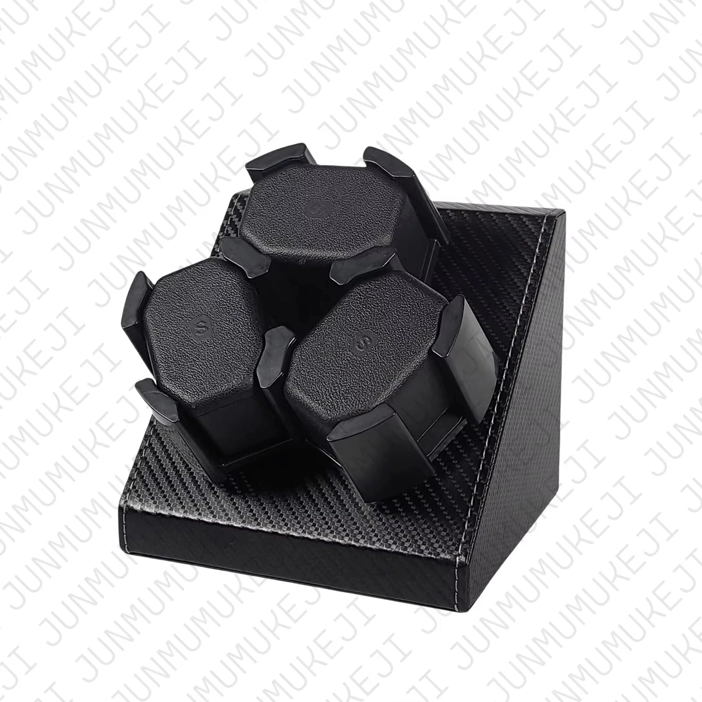 Watch Winder for Automatic Watches Box 3 Watches PU Leather Rotating Storage Display Automatic Winding Universal USB Power 5V1A