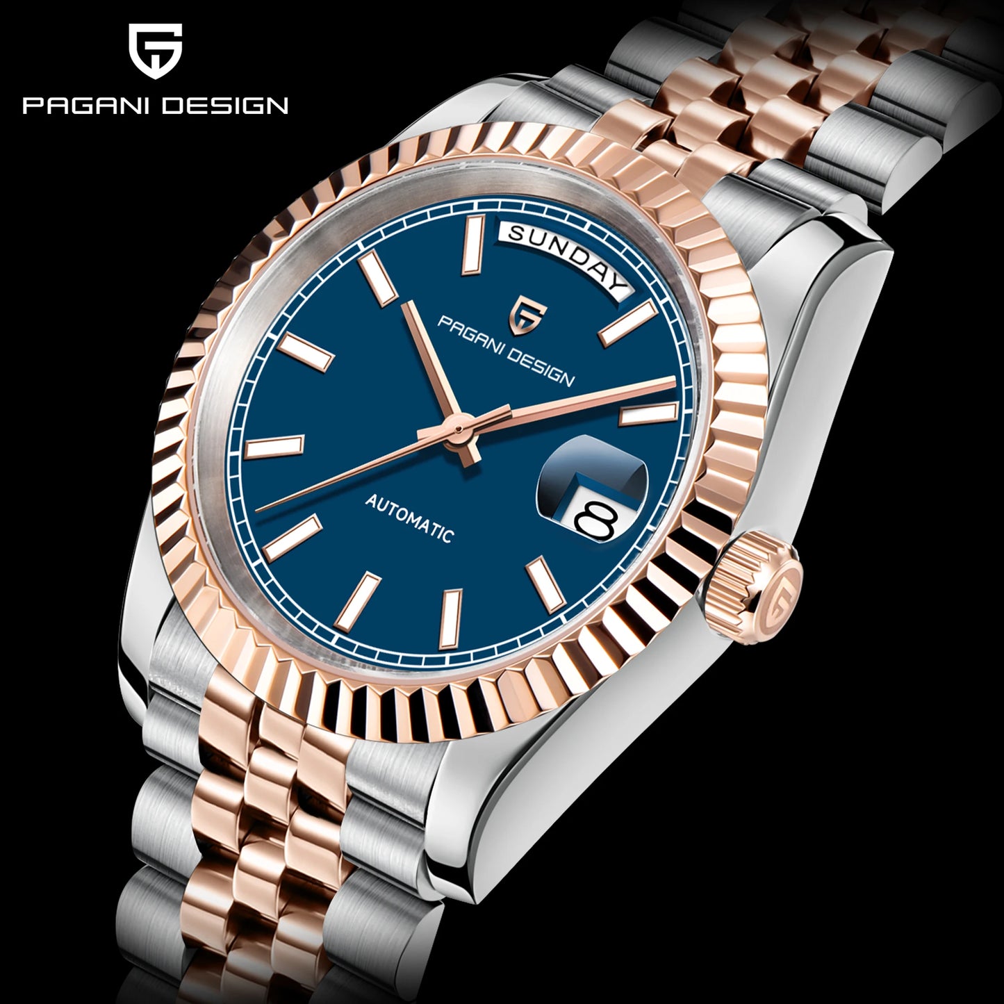 PAGANI DESIGN Watches Pure White Dial Mechanical Watch For Men 2025 New Luxury Sapphire Crystal Automatic Stainless Steel Clock