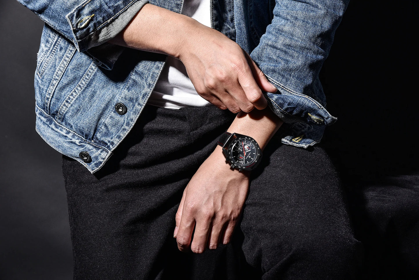 PAGANI DESIGN 2024 New Moon back Men's Watches Luxury VK63 Quartz Watch Men Sports Chronograp AR Sapphire glass Wrist watch Men