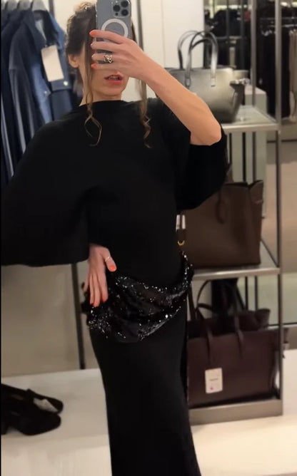 Lady Sexy Sequin Mesh Halter Long Party Dress Slim Sleeveless Backless Female Mermaid Dresses 2026 Spring Shiny Evening Gowns