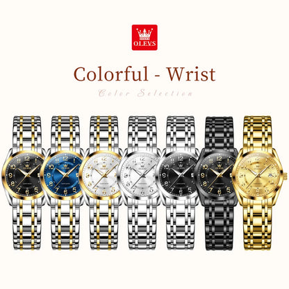 OLEVS 3666 Woman Watches Original Quartz Watch Waterproof Luminous Watches For Woman Gift Chronograph Date Reloj Mujer