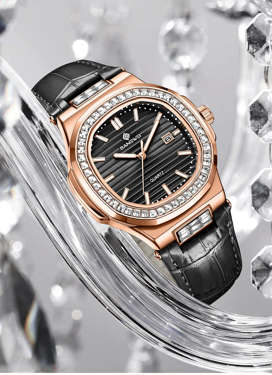 LIGE New Fashion Date Couple Watches 30M Waterproof Luminous Valentine's Day Gift Stainless Steel Watch Men Women Quartz Watch