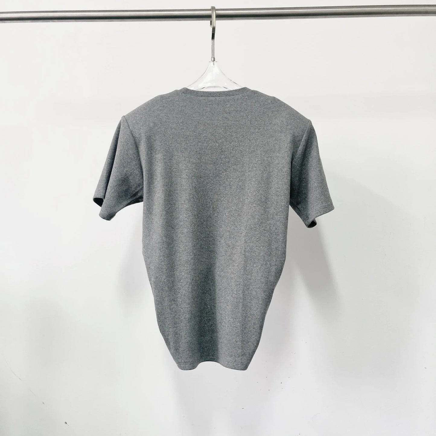 Y2K knotted twist knitted threaded round neck Top women fashionable and versatile navel padded shoulder short-sleeved T-shirt