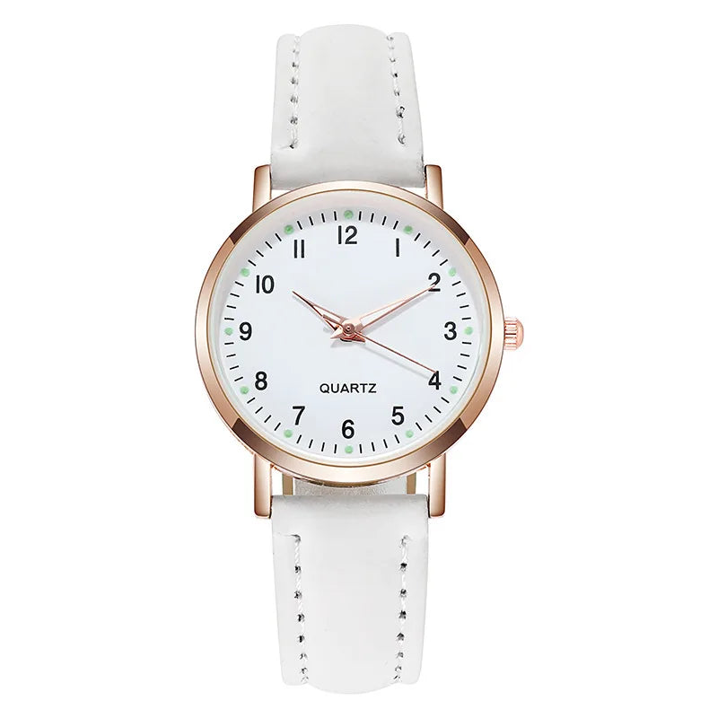 Fashion  Luminous  Leather Strap Wristwatch Women Small Dial Quartz Watch Ladies Clock Gift Relojes Para Mujer Dropshipping