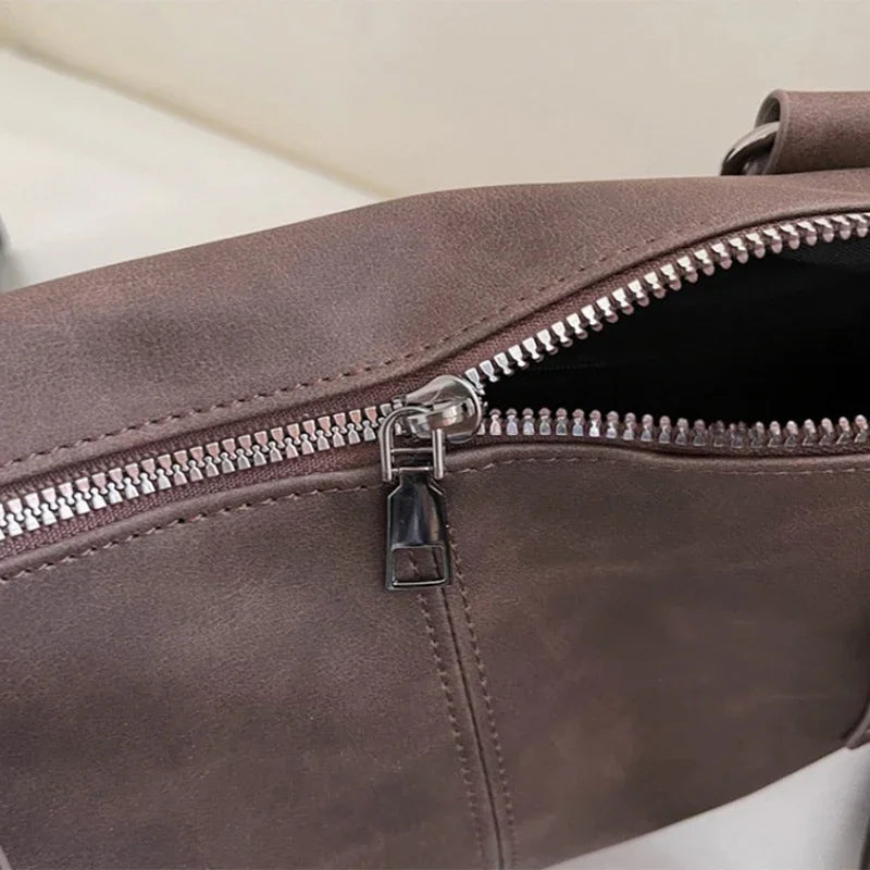 Retro Motorcycle Handbag Women Horizontal Tote Storage Tassel Design Pillow Shoulder Bag Trendy Large Capacity Soft Underarm Bag