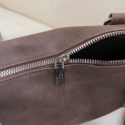 Retro Motorcycle Handbag Women Horizontal Tote Storage Tassel Design Pillow Shoulder Bag Trendy Large Capacity Soft Underarm Bag