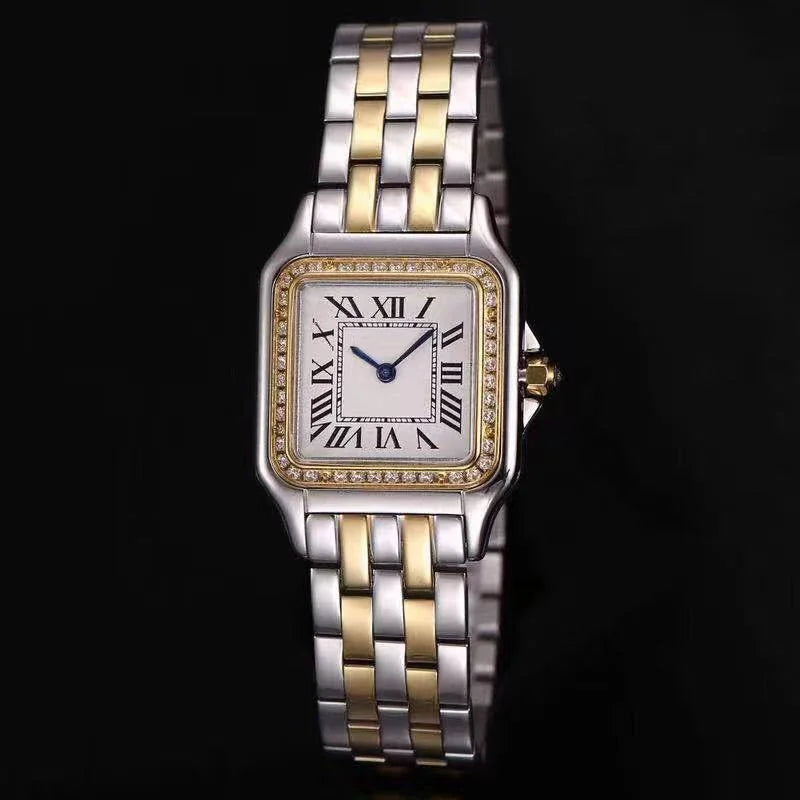 Brand Wrist Watches Women Girl Ladies 22mm 27mm Square Dial Good Quality Steel Band Quartz Luxury Japanese Movement Clock CT13